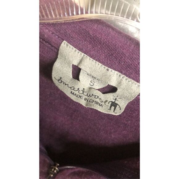 Smartwool base layer long sleeve purple quarter zip size small Gorpcore #253 - Picture 5 of 5